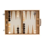 Backgammon en Cuir - Effet Buffle - Format Compétition