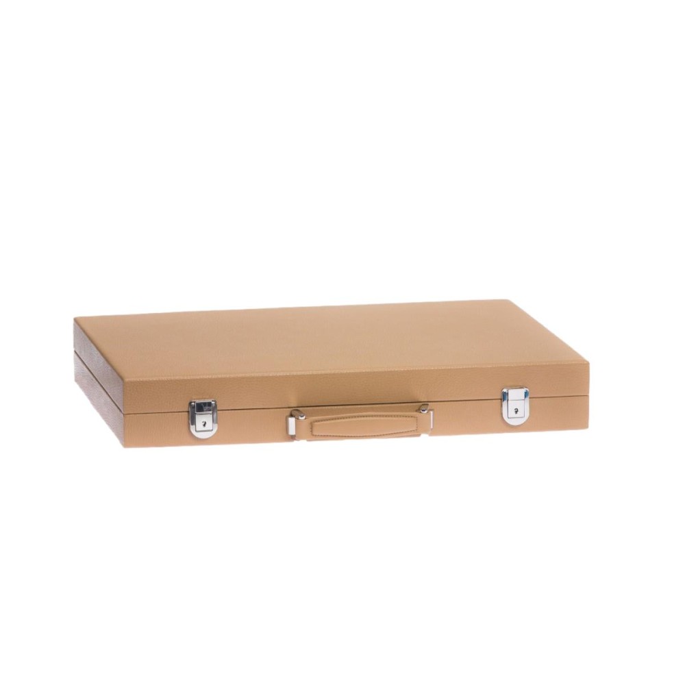Backgammon en Cuir - Effet Buffle - Format Compétition
