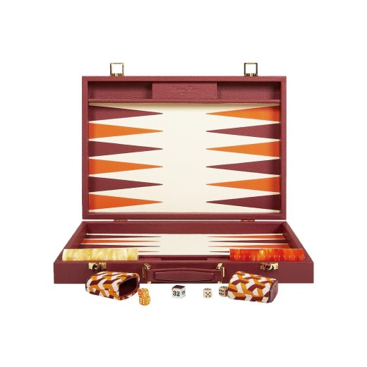 Backgammon en Cuir - Effet Buffle - Format Compétition