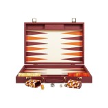 Backgammon en Cuir - Effet Buffle - Format Compétition