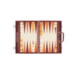 Backgammon en Cuir - Effet Buffle - Format Compétition