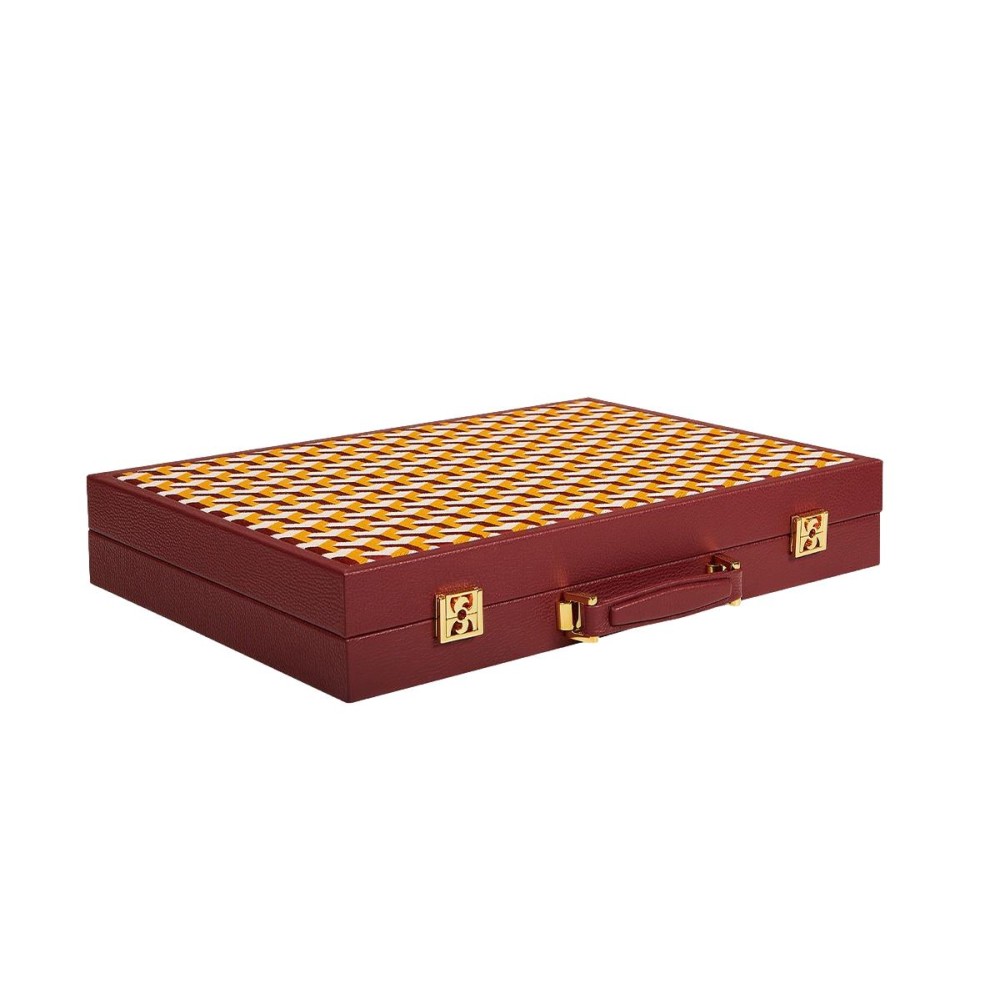 Backgammon en Cuir - Effet Buffle - Format Compétition