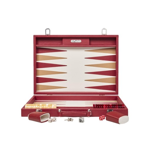 Backgammon en Cuir - Effet Buffle - Format Compétition