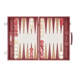Backgammon en Cuir - Effet Buffle - Format Compétition
