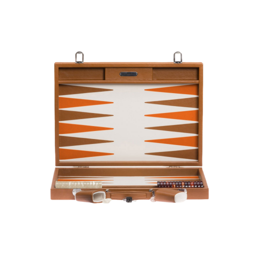 Backgammon en Cuir - Effet Buffle - Format Compétition