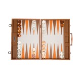 Backgammon en Cuir - Effet Buffle - Format Compétition