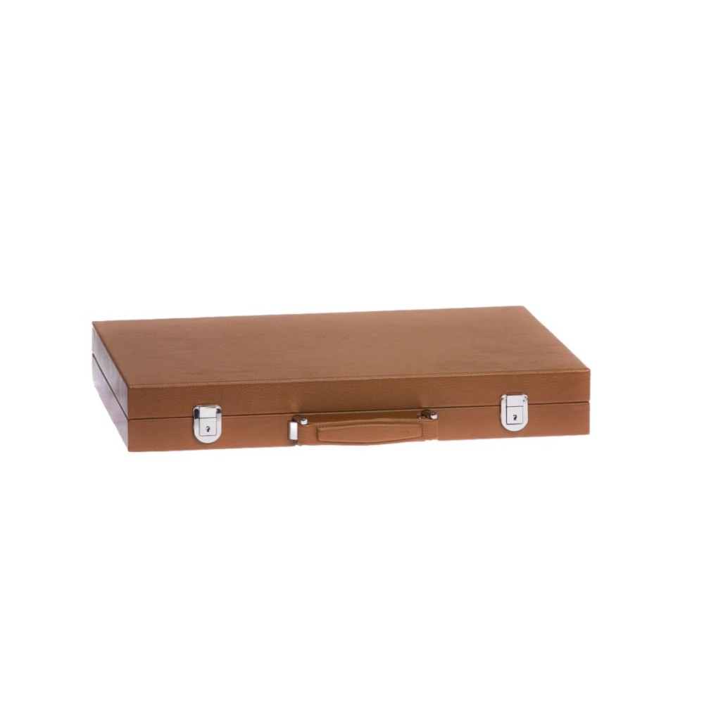 Backgammon en Cuir - Effet Buffle - Format Compétition