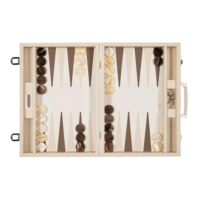 Backgammon en Cuir - Effet Buffle - Format Compétition