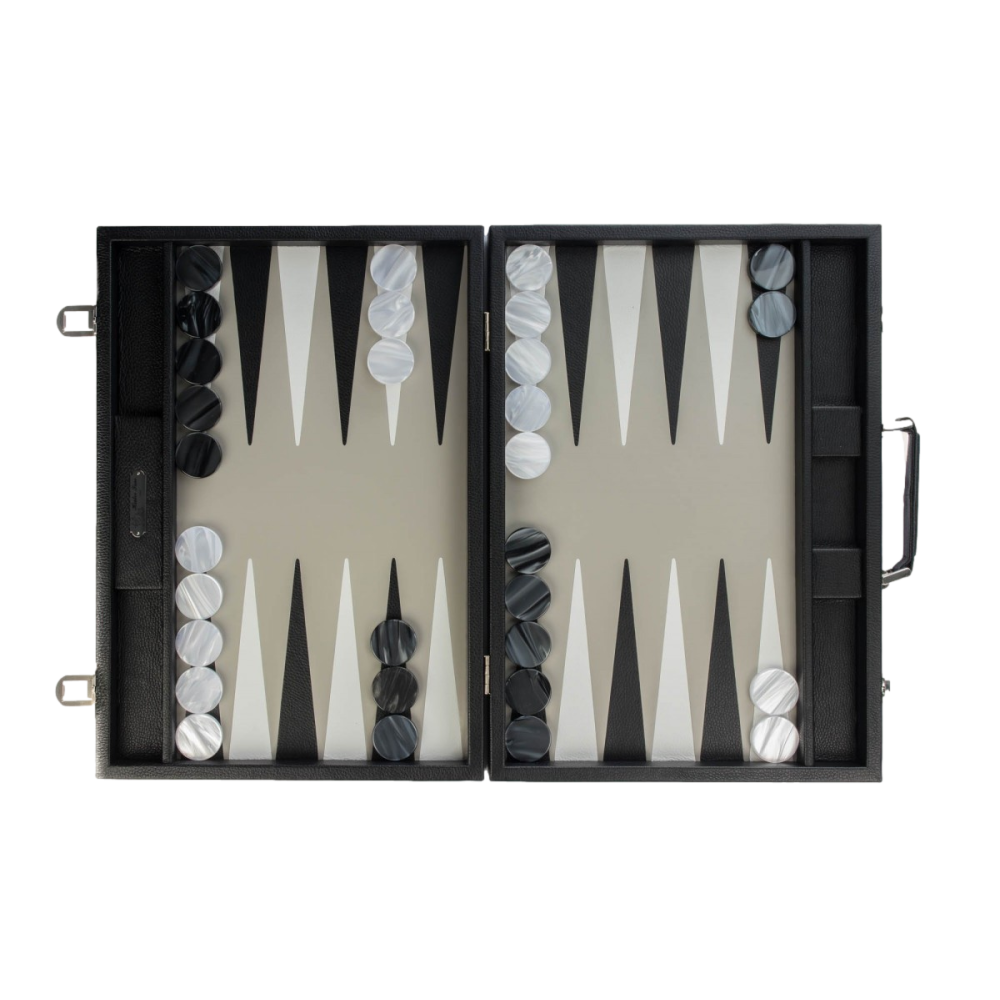 Backgammon en Cuir - Effet Buffle - Format Compétition