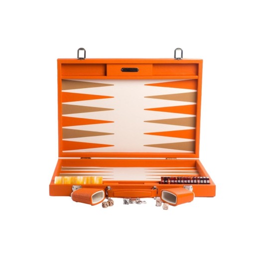 Backgammon en Cuir - Effet Buffle - Format Compétition