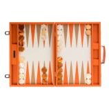 Backgammon en Cuir - Effet Buffle - Format Compétition