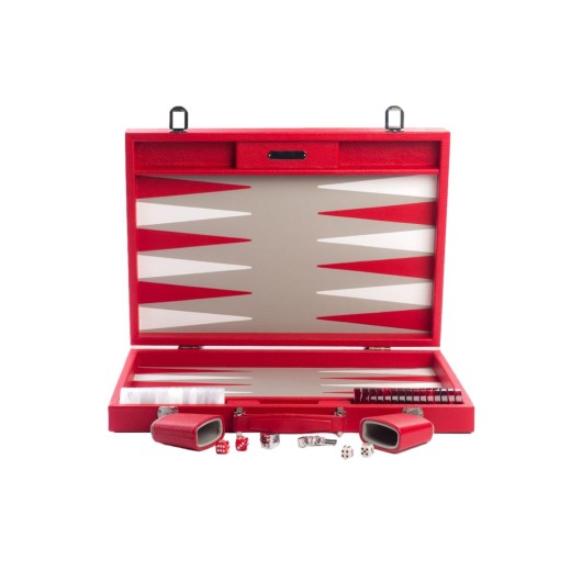 Backgammon en Cuir - Effet Buffle - Format Compétition