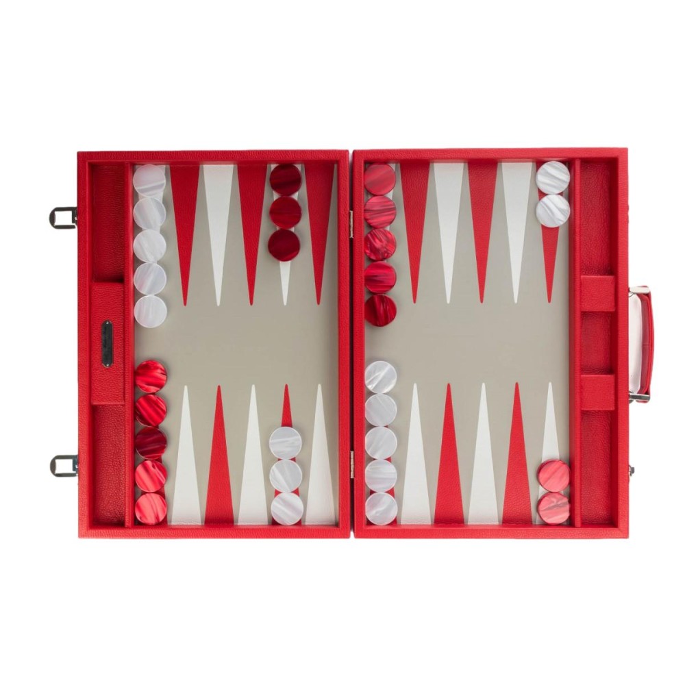 Backgammon en Cuir - Effet Buffle - Format Compétition