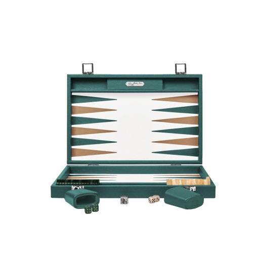 Backgammon en Cuir - Effet Buffle - Format Large