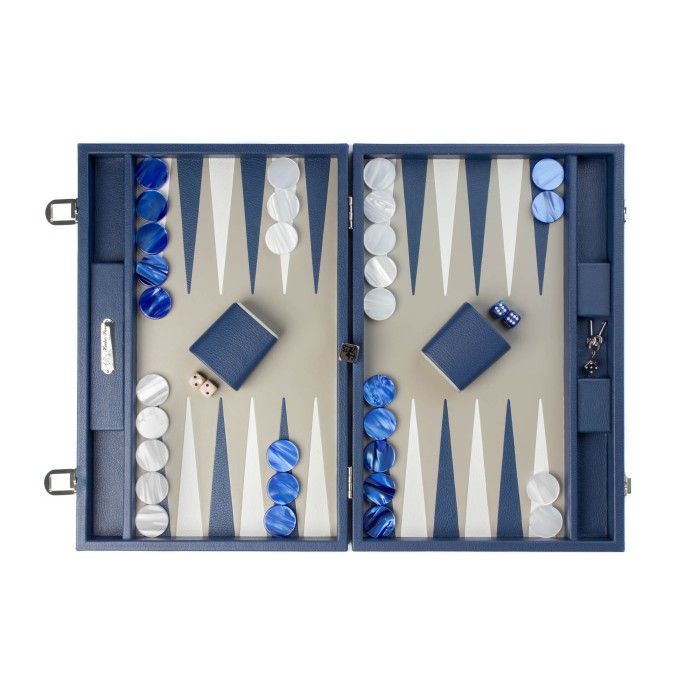 Backgammon en Cuir - Effet Buffle - Format Large