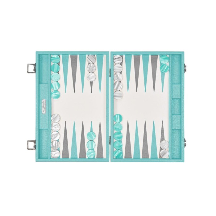 Backgammon en Cuir - Effet Buffle - Format Large