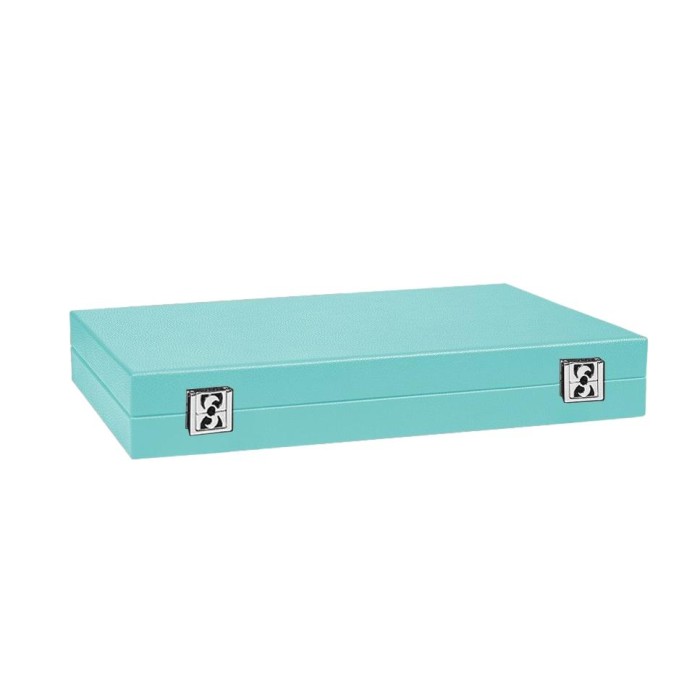Backgammon en Cuir - Effet Buffle - Format Large