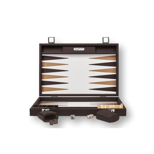 Backgammon en Cuir - Effet Buffle - Format Large