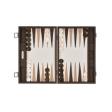 Backgammon en Cuir - Effet Buffle - Format Large