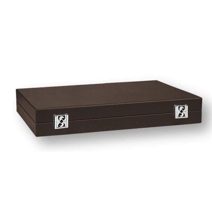 Backgammon en Cuir - Effet Buffle - Format Large