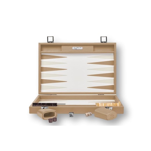 Backgammon en Cuir - Effet Buffle - Format Large