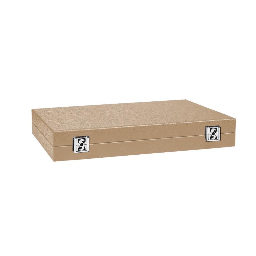 Backgammon en Cuir - Effet Buffle - Format Large