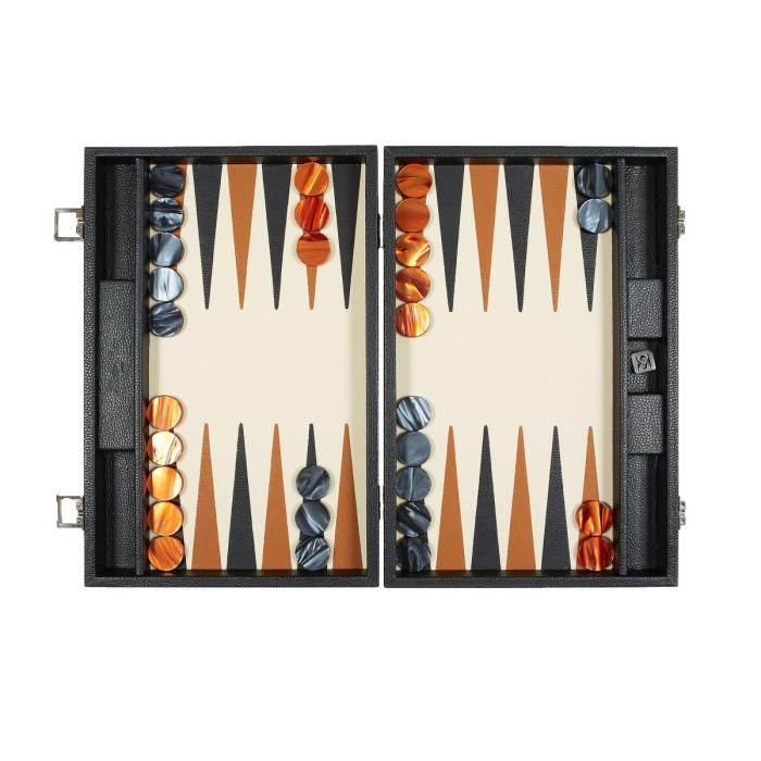 Backgammon en Cuir - Effet Buffle - Format Large