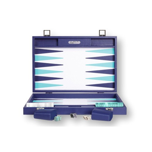 Backgammon en Cuir - Effet Buffle - Format Large