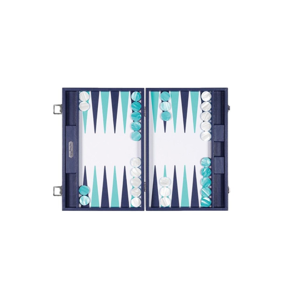 Backgammon en Cuir - Effet Buffle - Format Large