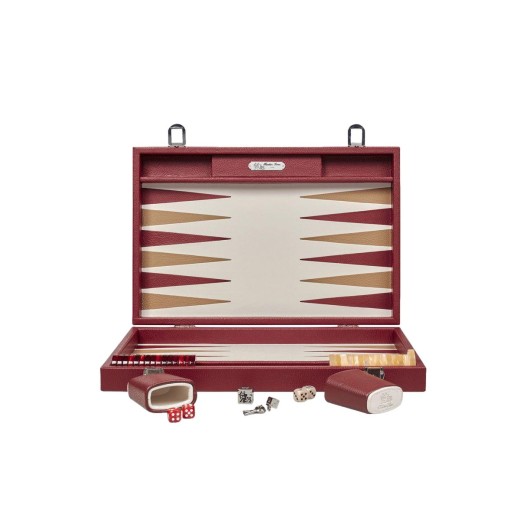 Backgammon en Cuir - Effet Buffle - Format Large
