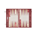 Backgammon en Cuir - Effet Buffle - Format Large