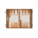 Backgammon en Cuir - Effet Buffle - Format Large