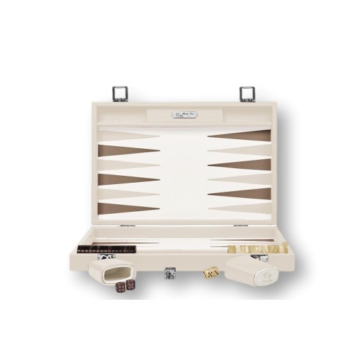 Backgammon en Cuir - Effet Buffle - Format Large