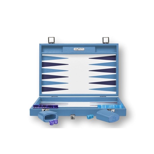 Backgammon en Cuir - Effet Buffle - Format Large