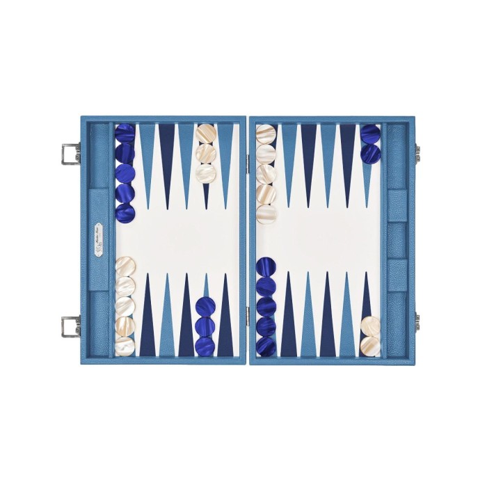 Backgammon en Cuir - Effet Buffle - Format Large