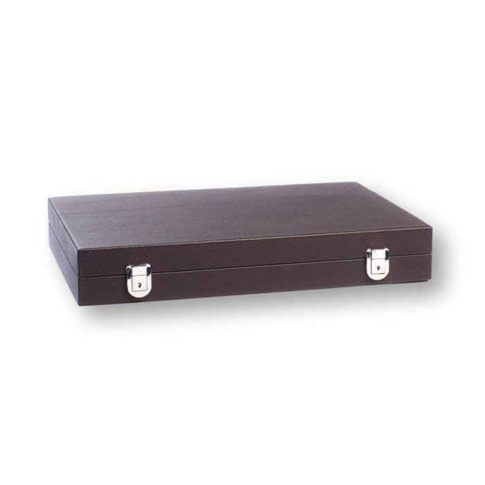 Backgammon en Cuir - Effet Buffle - Format Large