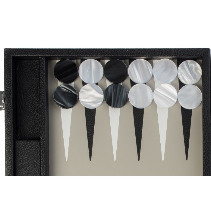 Backgammon en Cuir - Effet Buffle - Format Large