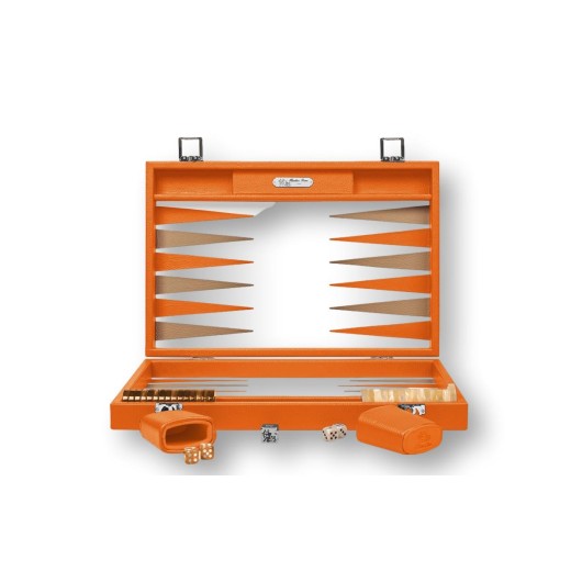 Backgammon en Cuir - Effet Buffle - Format Large