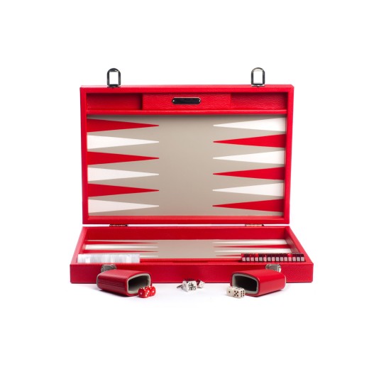 Backgammon en Cuir - Effet Buffle - Format Large