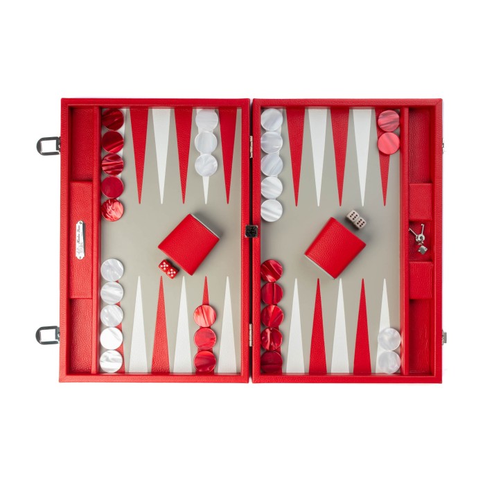 Backgammon en Cuir - Effet Buffle - Format Large