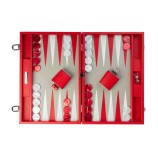 Backgammon en Cuir - Effet Buffle - Format Large