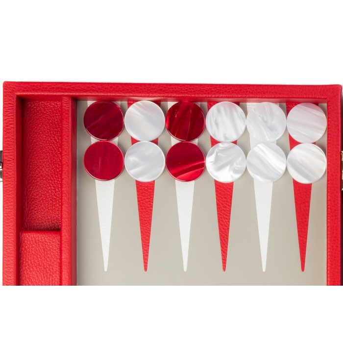 Backgammon en Cuir - Effet Buffle - Format Large