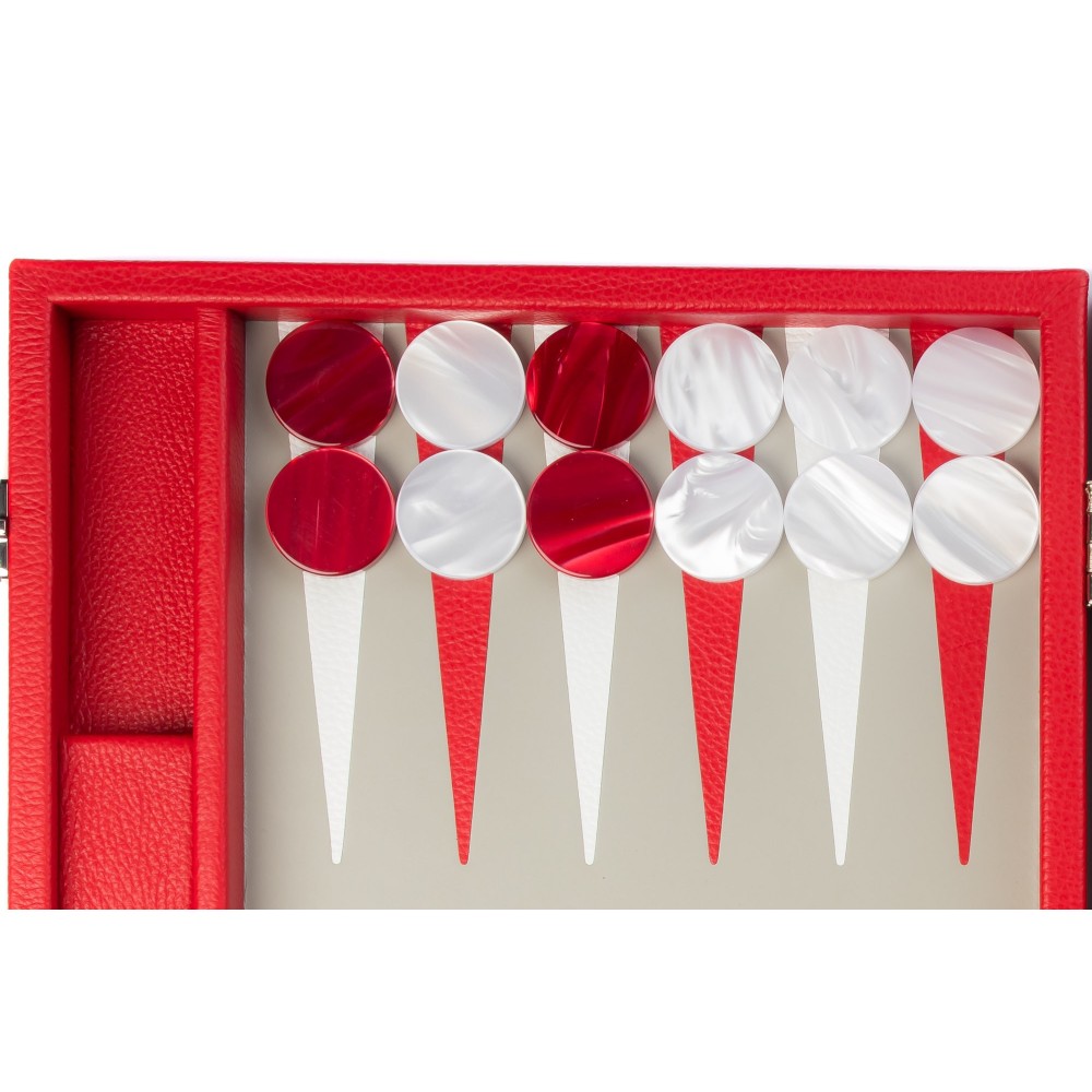 Backgammon en Cuir - Effet Buffle - Format Large