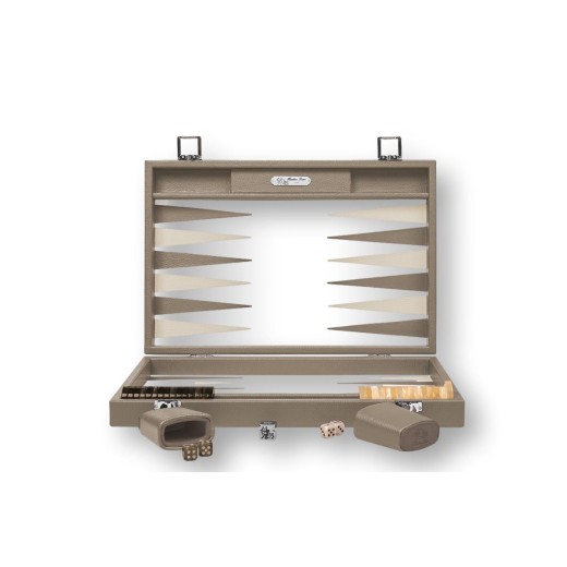 Backgammon en Cuir - Effet Buffle - Format Large