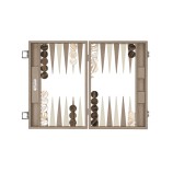 Backgammon en Cuir - Effet Buffle - Format Large