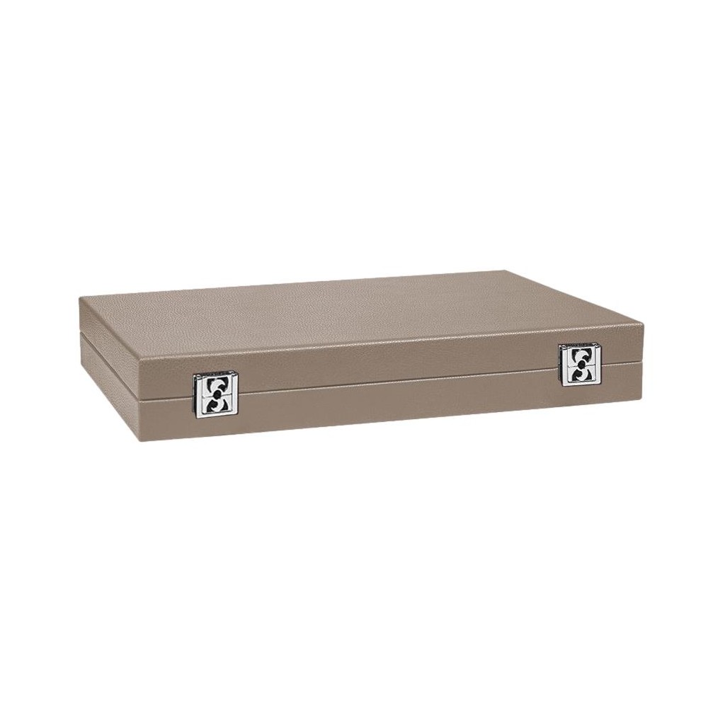 Backgammon en Cuir - Effet Buffle - Format Large