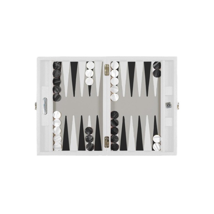 Backgammon en Cuir - Effet Buffle - Format Medium