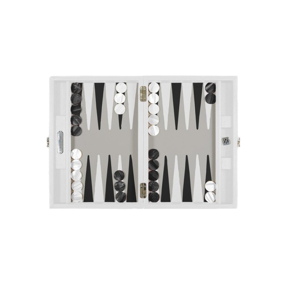 Backgammon en Cuir - Effet Buffle - Format Medium