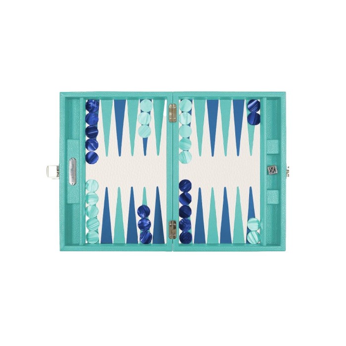Backgammon en Cuir - Effet Buffle - Format Medium