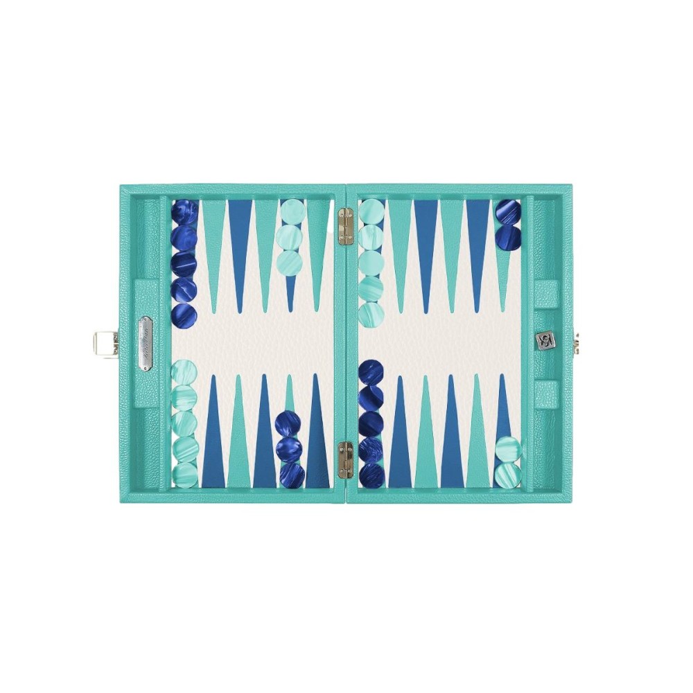 Backgammon en Cuir - Effet Buffle - Format Medium
